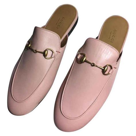 gucci pink mules leather|Gucci mules.